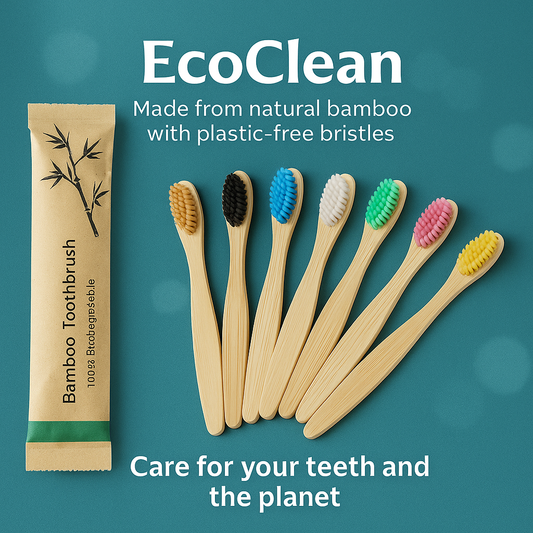 Cepillo Dental de Bambú Natural – 100% Biodegradable (10 UDS)