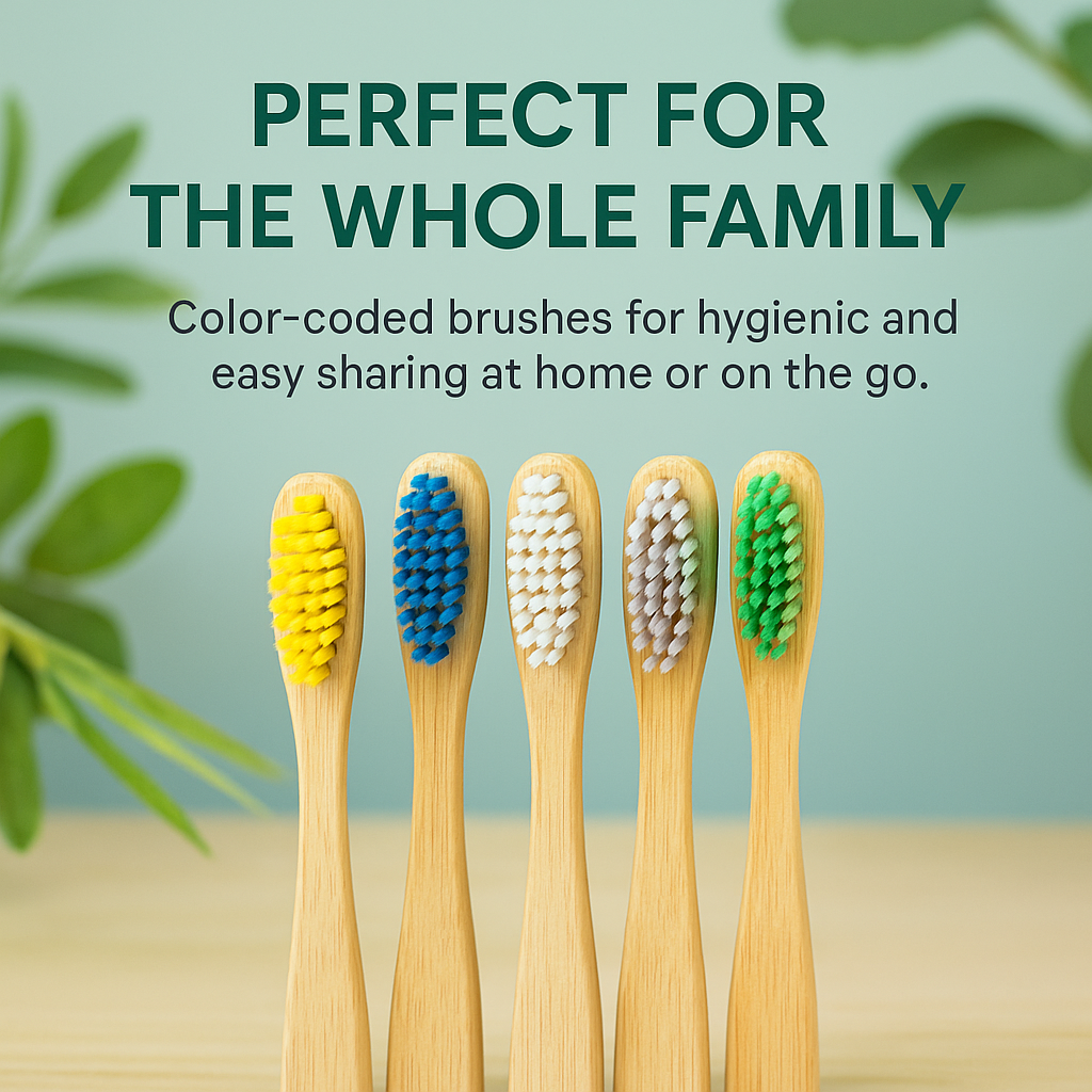 Cepillo Dental de Bambú Natural – 100% Biodegradable (10 UDS)