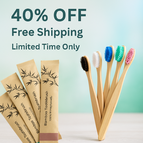 Cepillo Dental de Bambú Natural – 100% Biodegradable (10 UDS)