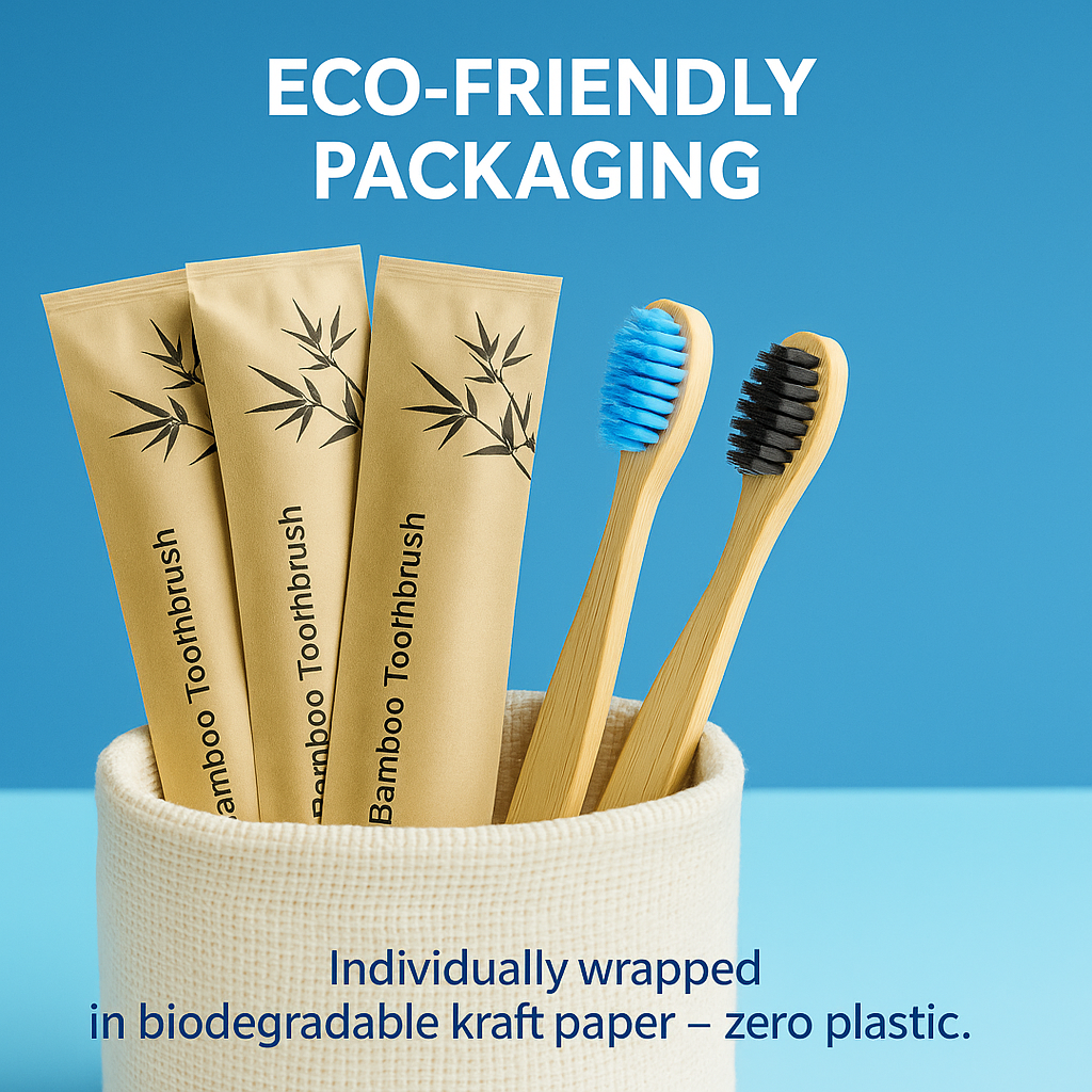 Cepillo Dental de Bambú Natural – 100% Biodegradable (10 UDS)