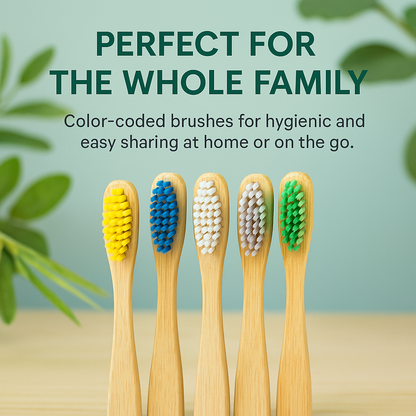 Cepillo Dental de Bambú Natural – 100% Biodegradable (10 UDS)